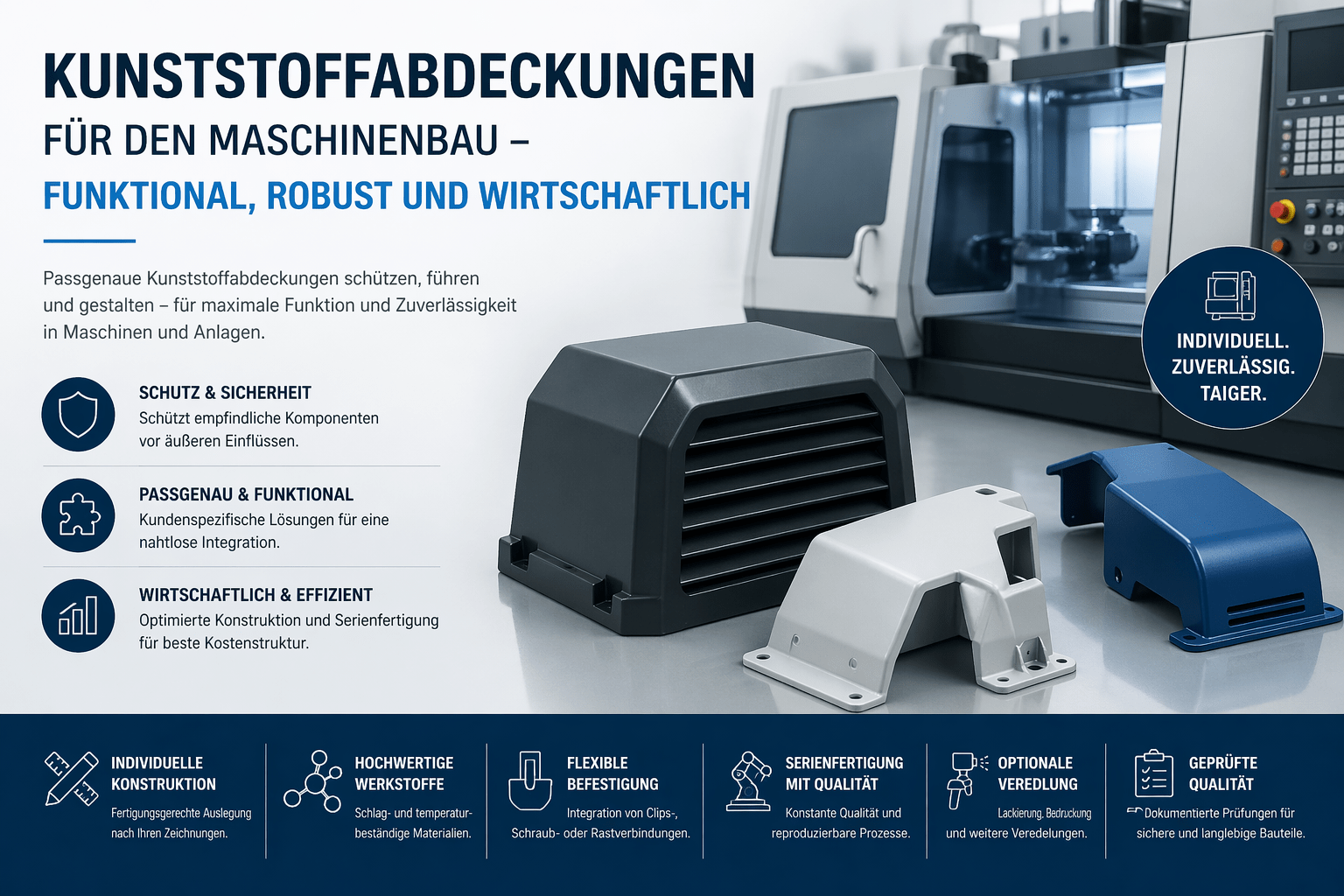 Kunststoffabdeckungen für den Maschinenbau